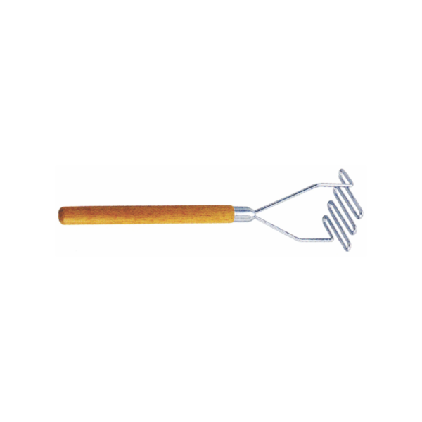TA - Nickel Plated Hardwood Handle Potato Masher