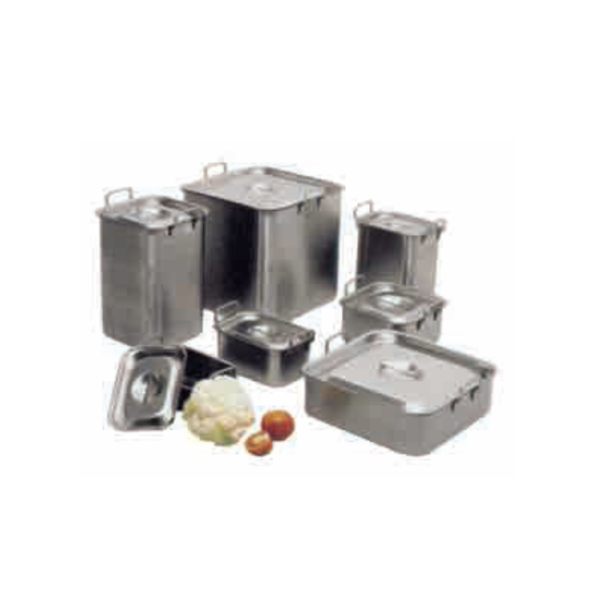 TA - Stainless Steel Square Bain Marie Pot with Fixed Handle