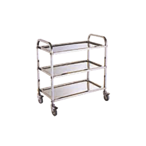 TA - Stainless Steel Trolley 3 Shelf Cart