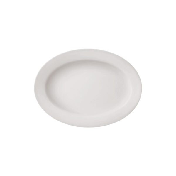 Luzerne - Whiteware Eco Round Oval Rim Plate