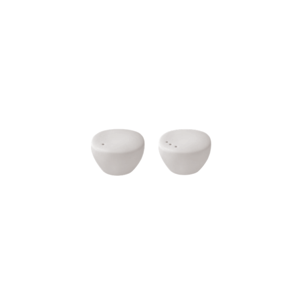Luzerne - Whiteware Evolution Condiment Salt Shaker & Pepper Shaker