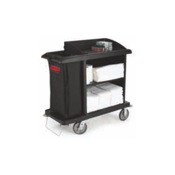 TA - Classic™ Compact Housekeeping Cart include Bag,Bumpers and Vacuum Holder (Black)