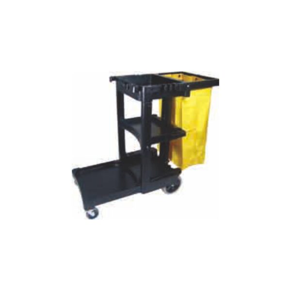 TA - Janitor Cart with Zippered/Yellow Vinyl Bag