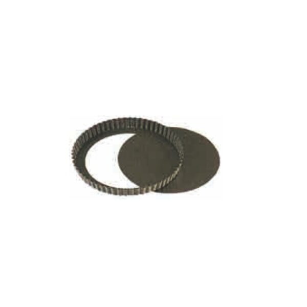 TA - Non Stick Round Fluted Mould Removable Bottom