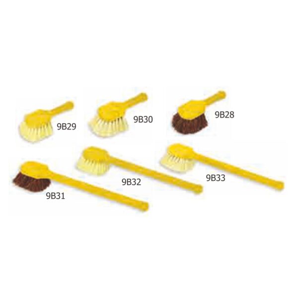 TA - Rubbermaid Plastic Handle Utility Brushes Synthetic Fills Short Handle Brushes