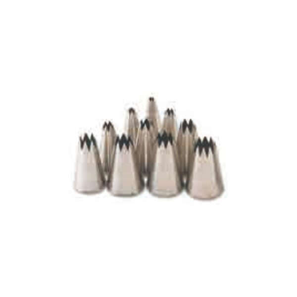 TA - Set of Stainless Steel Pastry Tube Star
