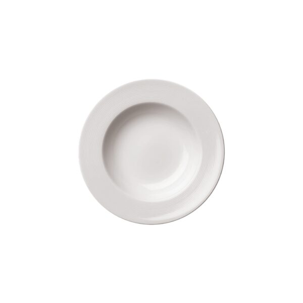 Luzerne - Whiteware Lines Round Rim Soup Plate 2